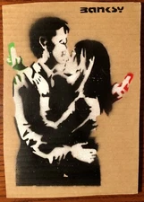 Rare Art Banksy Dismaland Spray Cardboard Painting WSM 15 Selfies