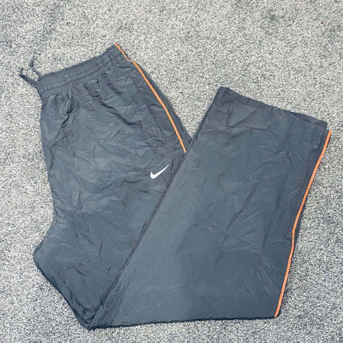 Nike Mens 2XL Grey Orange Retro Outdoor Sportswear Track Pant Joggers