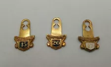 Vintage Lions Club International 100% Attendance 15 + 20 + 27 Year Pin Tabs