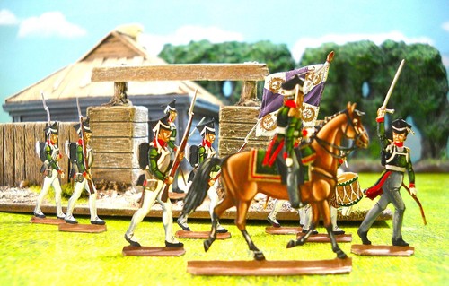 30MM FLAT ZINNFIGUREN ANTIQUE NAPOLEONIC RUSSIAN IN DISPLAY 70'S - Picture 7 of 13