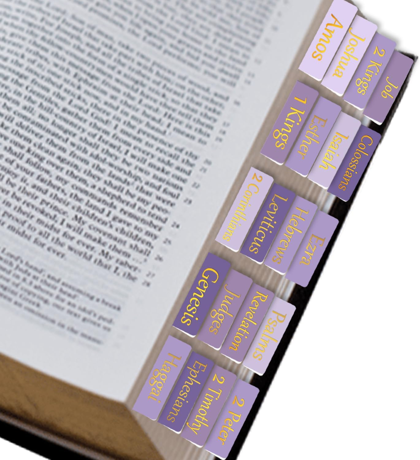 Purple Repositionable Bible Tabs Set of 3 Laminated Tabs