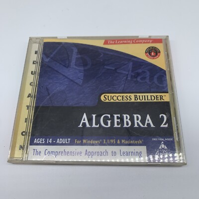 VINTAGE SUCCESS BUILDER : ALGEBRA 2 THE LEARNING COMPANY CD-ROM PC 3.1  & MAC