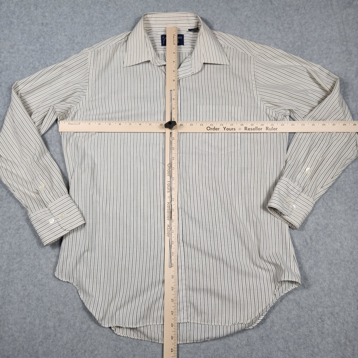 VINTAGE GIVENCHY FOR CHESA STRIPED COLLARED LONG SLEEVE MENS