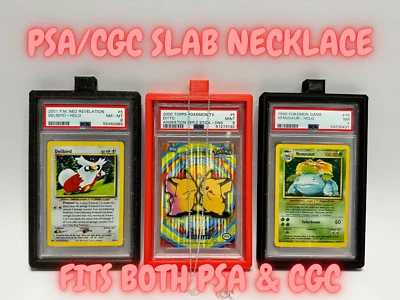 PSA SLAB NECKLACE / Graded Card Necklace *GRADED CARD NOT INCLUDED* 3D Printed