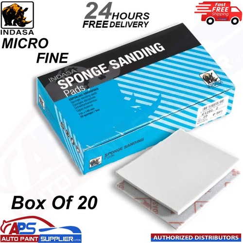 INDASA RHYNO SPONGE WET & DRY HAND SANDING PADS MICRO FINE QTY 20