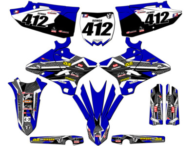 2002-2004 fits POLISPORT RESTYLE YZ 125 PODIUM Blue Senge Graphics Kit Compat...