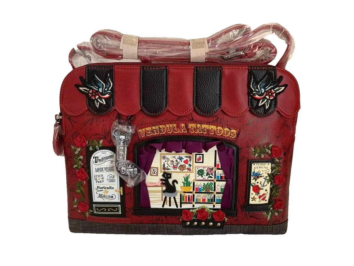 Vendula London tattoo バック Vendula London - Tattoo Studio Belt Bag - Burgundy, Burgundy