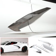 ABS Chrome Car Door Handle Side Fender Decorative Trim For Corvette C8 2020-2024