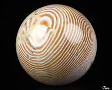 2.3" Banded Agate Hand Carved Crystal Ball/Sphere, Crystal Healing