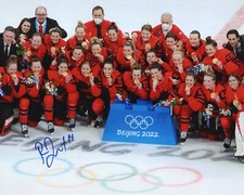 RENATA FAST SIGNED AUTOGRAPH CANADA WOMENS  2022 GOLD MEDAL 8X10 PHOTO PROOF