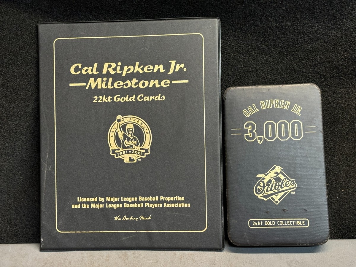Cal Ripken Jr. 22kt/24kt Gold Milestone Cards - Danbury