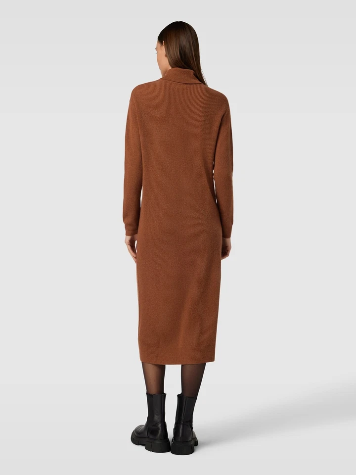 NEW TOMMY HILFIGER Wool Cashmere Turtle Neck Dress Brown Size M $200 - Image 2 of 4
