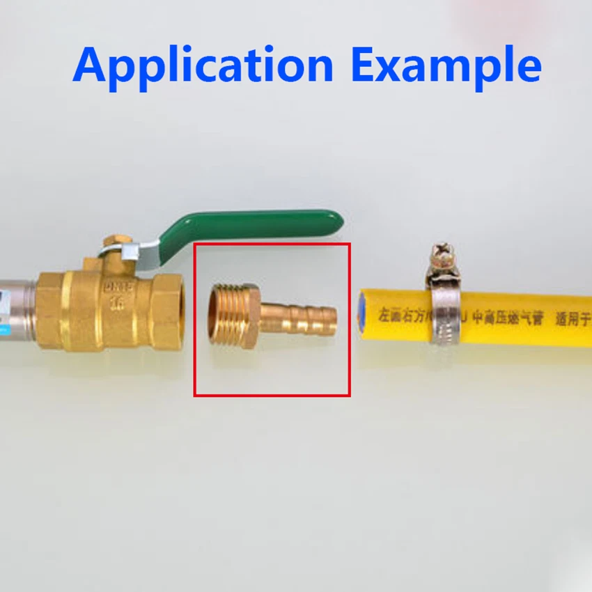 Brass 1/2" to 2" Male Threaded Adapter Tube Hose Nozzle Barb Connectors Fittings - Image 3 of 3