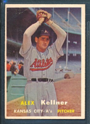 1957 Topps #280: ALEX KELLNER 4th Series SP, Kansas City Athletics ~ VG+