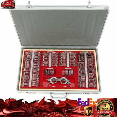 68/266PCS Optical Optometry Trial Lens Set Metal Rim Aluminum Case Aluminum Box