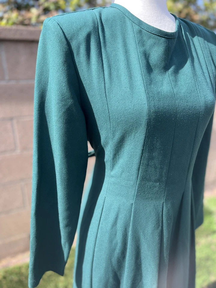 Vestido midi vintage Orvis verde pradera para mujer loco en EE. UU. talla 10P Foto 4 de 4