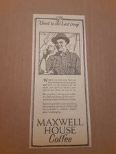 1924 Maxwell House Coffee Newspaper Ad Good T...
