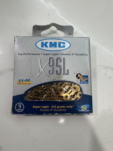 KMC X9SL 9-speed superlite Bike Chain choose TiN Gold or Silver fit Shimano SRAM