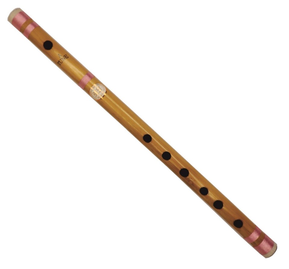 Handmade Bamboo Flute Bansuri 16" A Tune Traditional Woodwind Musical