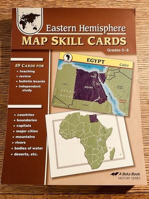 ABeka Eastern Hemisphere Map Skill Cards Grade 5 - 8