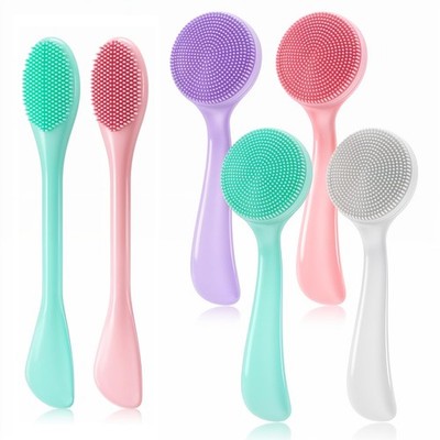 6 Pack Face Silicone Scrubber, Manual Face Scrub Brush Waterproof Exfoliating...