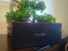PRADA Empty Black Textured Saffiano Sunglasses Box - CASE ONLY