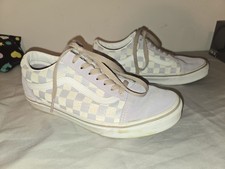 USED Vans OFF THE WALL Old Skool Checkered Velvet Sneaker Size M/5.5 W/7 Purple