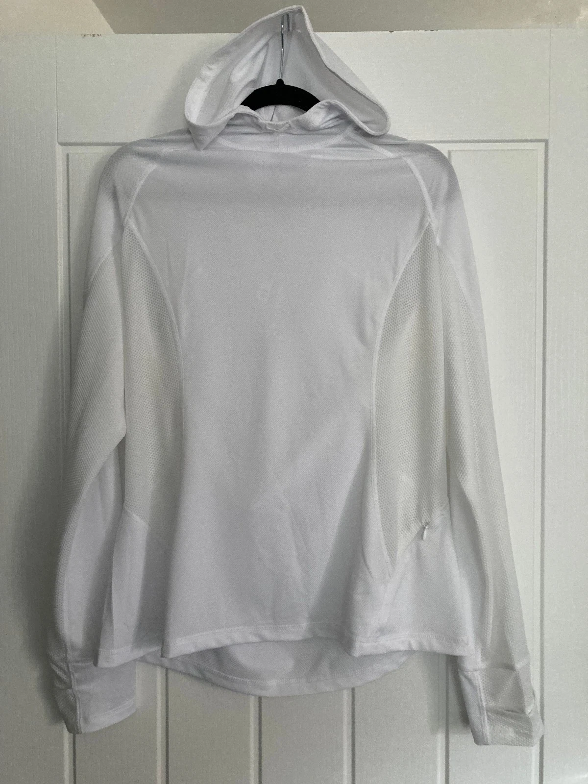 Fabletics "Alecia" Performance Pullover Hoodie Longsleeve White Athleisure XXL