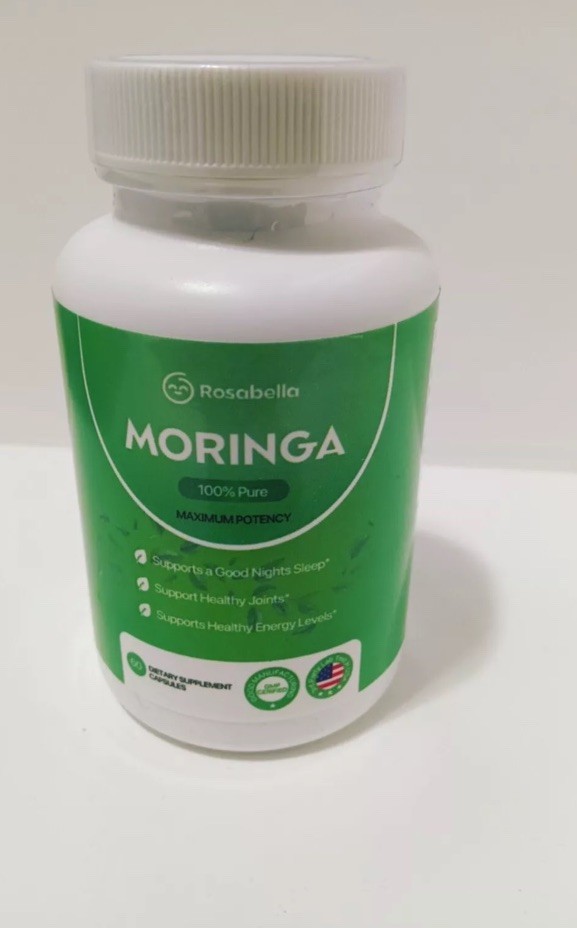 Rosabella 800mg Pure Moringa Powder Capsules Nutrient Boost