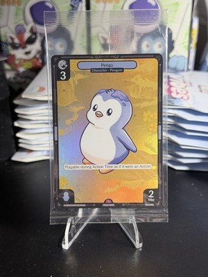 Vibes TCG Birb & Pengu Promo Card - Pengu Gold Holo Foil 10/25 - Pudgy Penguins