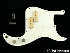 USED MIJ Fender P Bass LOADED PICKGUARD Precision Bass Parchment