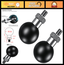 2 Pack 1" Ball Adapter M6 x 1.0 Threaded Post for Camera Mounts Accessories