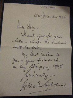 Allo Allo Dr Who Dad's Army Compact CARMEN SILVERA hand signed letter