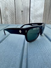 Spy Optic Hennepin Sunglasses GLOSS Black Frame HAPPY Lens Green 56 18-145
