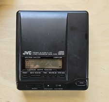 JVC Portable CD Player XL-P70 Black 1991 Vintage TESTED AND WORKING With Case
