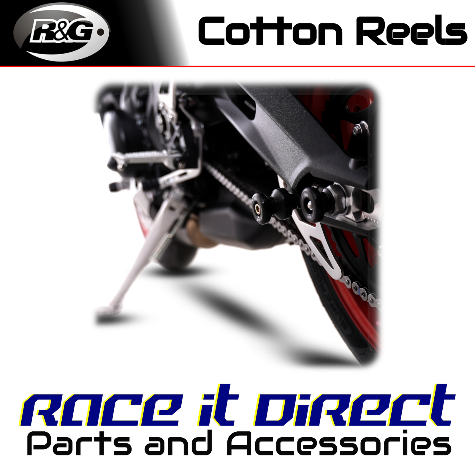 Cotton Reels for BMW S1000R Sport 2021 White R&G