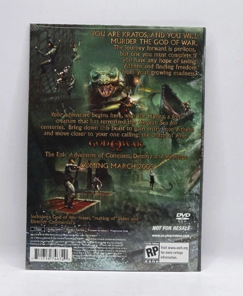 PS2 God of War The Hydra Battle (Demo Disc) PlayStation 2 2005 BRAND NEW SEALED - Image 2 of 2