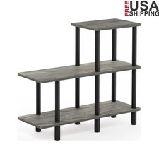3-Tier Freestanding Shelf Modern Storage Organizer MDF PVC Unit Home Office New