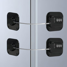 2 Pack Refrigerator Lock - Heavy Duty Combination Fridge Lock, Child/Baby Proofi
