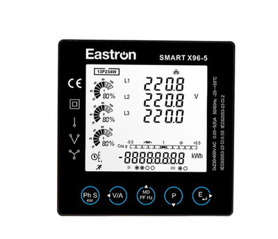 Smart X96-5F Three Phase Multi-Function Energy Meter Panel DIN Rail Digital KWH