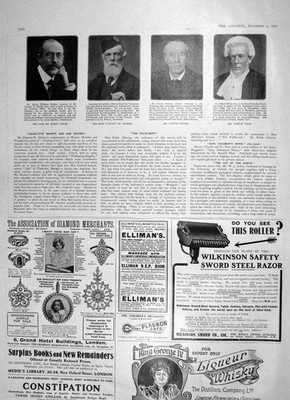 Old Antique Print 1905 Harry Chubb Cameron Lochiel Sutton Justice Wills 20th
