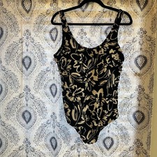 Hurley Black  and White Floral One Piece Size XXL