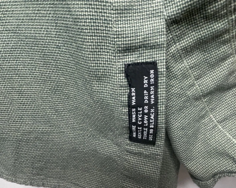 Camisa Hombre Paolo Mondo 16.5 32/33 Verde Tejido Dobby Algodón Mauricio Foto 4 de 4