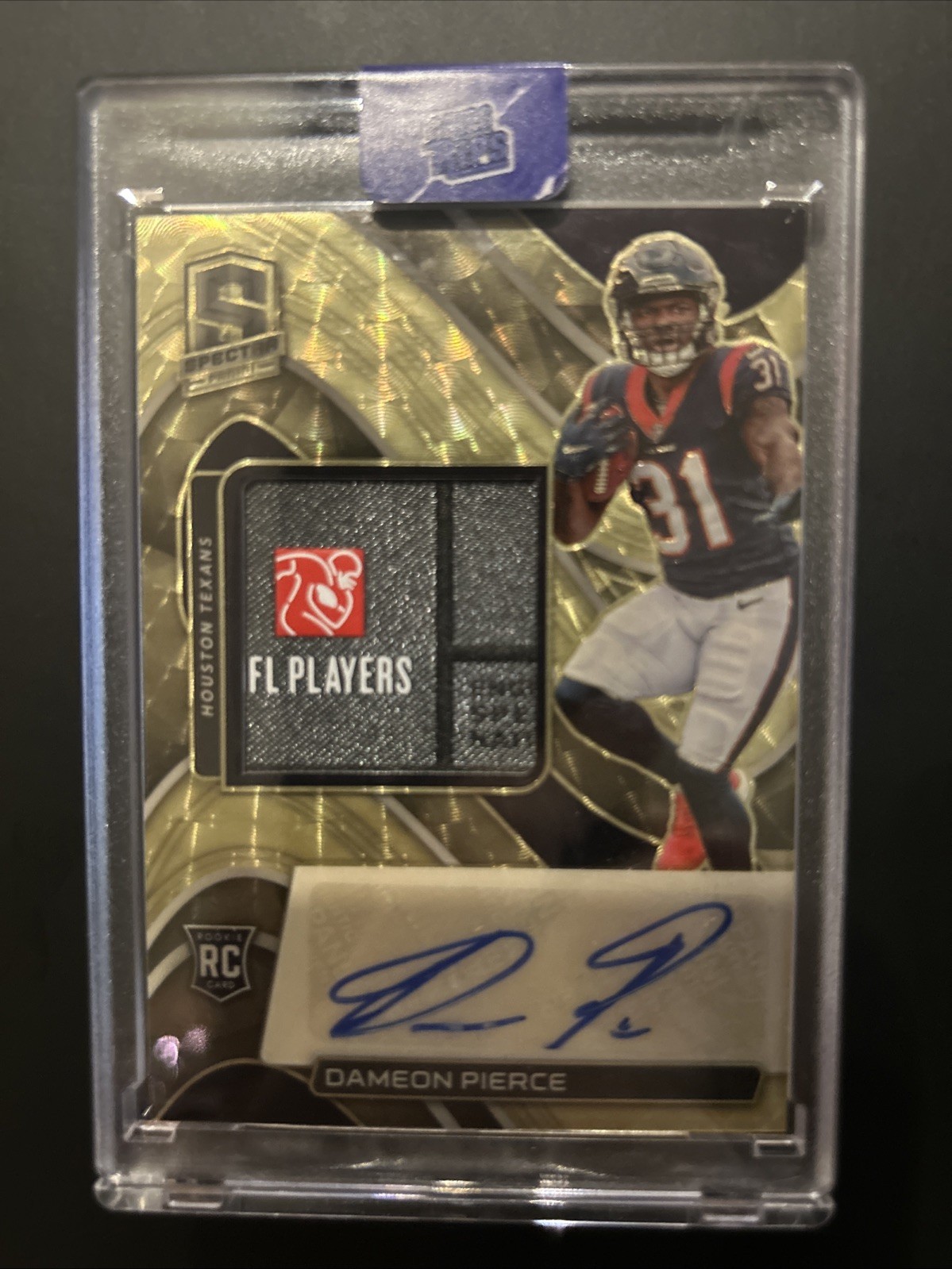 Dameon Pierce Panini Spectra #232 Rookie Patch Autograph