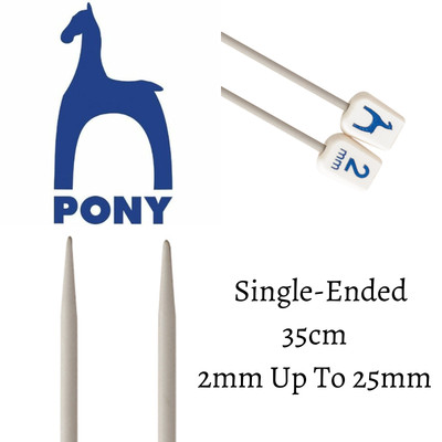 Pony 35 cm Stricknadeln Stifte - 2,00 mm - 15 mm - ALLE GRÖSSEN - einseitig