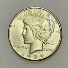 1934 Philadelphia Mint Peace Silver Dollar AU/BU - #3