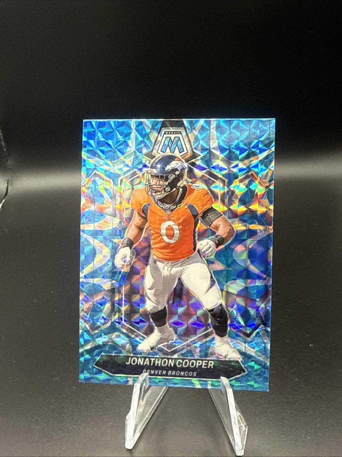 2024 Panini Mosaic - Jonathon Cooper #68 Reactive Blue Mosaic Prizm