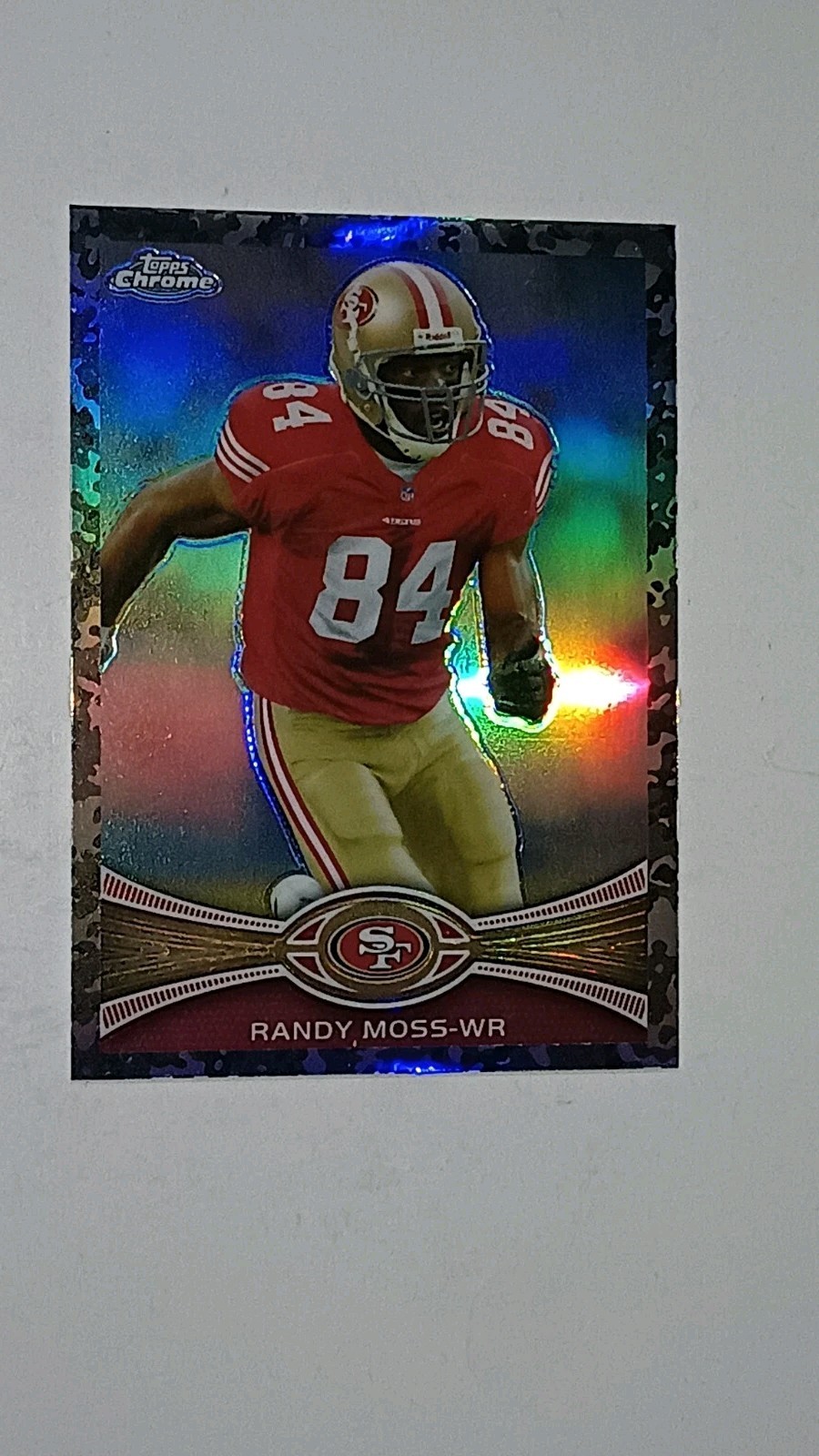 2012-TOPPS CHROME-RANDY MOSS CAMOUFLAGE REFRACTOR PARALLEL-/499-49ERS