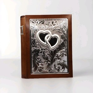 Lenox Wedding Promises Book Shelf Album Wood & Silver Tone for 160 Photos