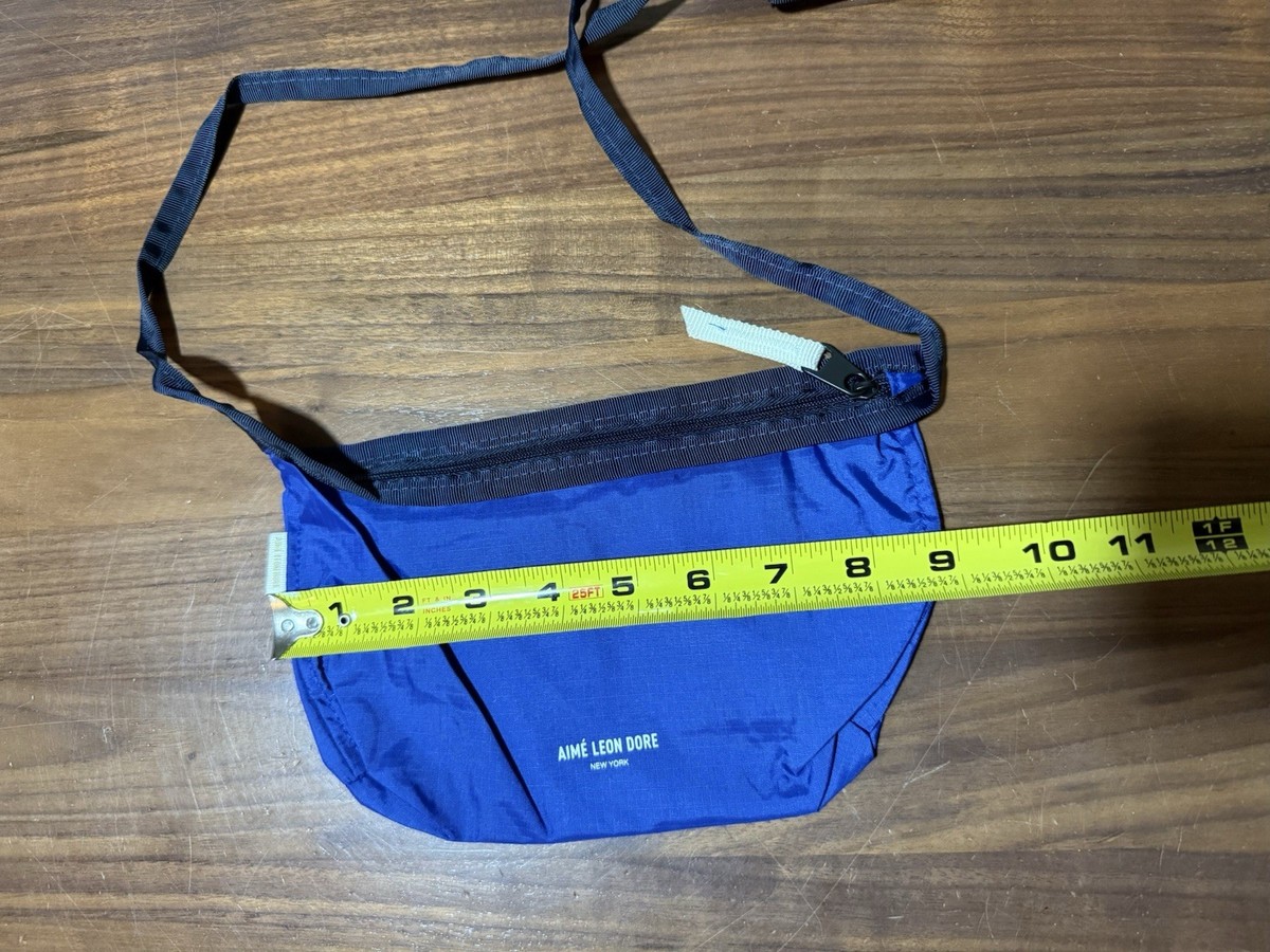 Aime Leon Dore ALD Blue Nylon Sling Utility Crossbody Pouch Bag